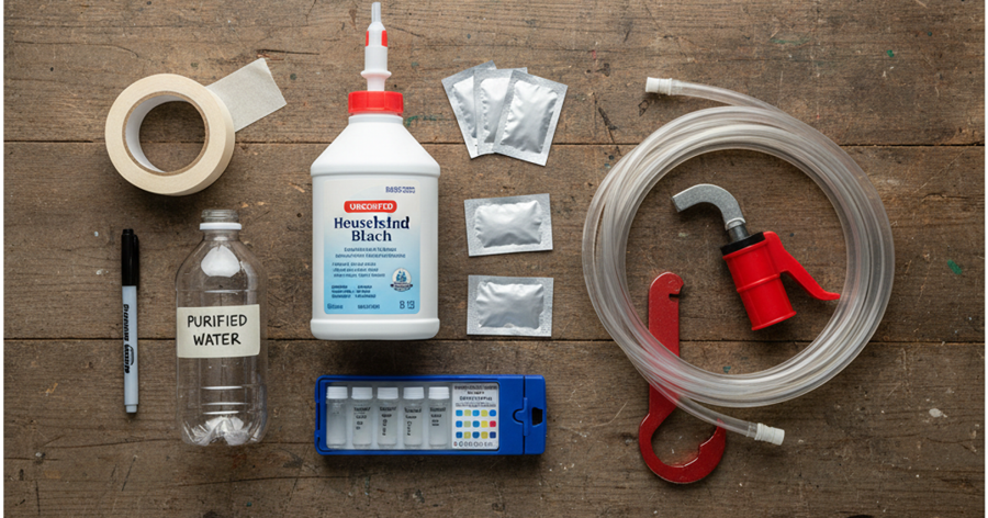 Survival preparedness illustration