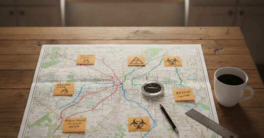 Survival preparedness illustration