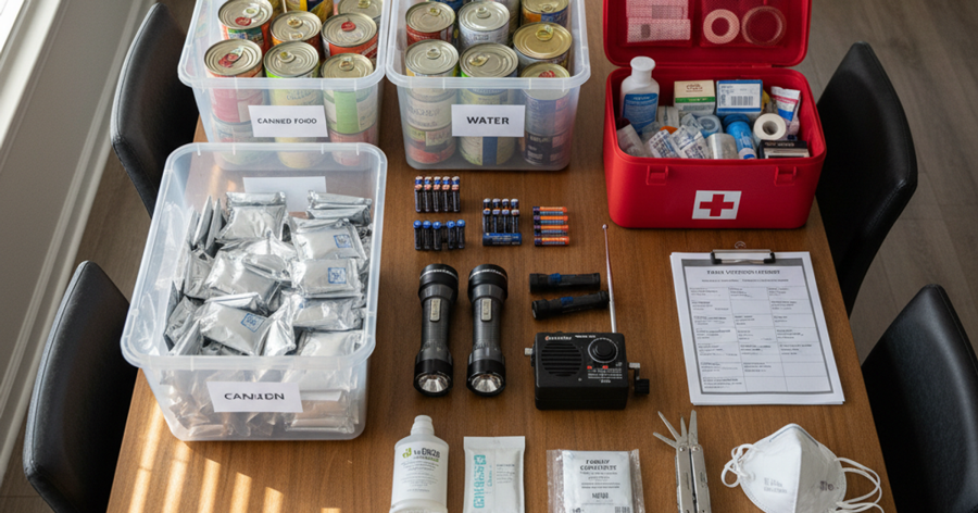 Survival preparedness illustration