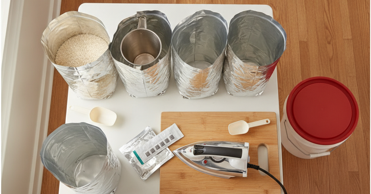 Mylar Bags and Oxygen Absorbers: How to Package Bulk Food for 25-Year Long-Term Storage